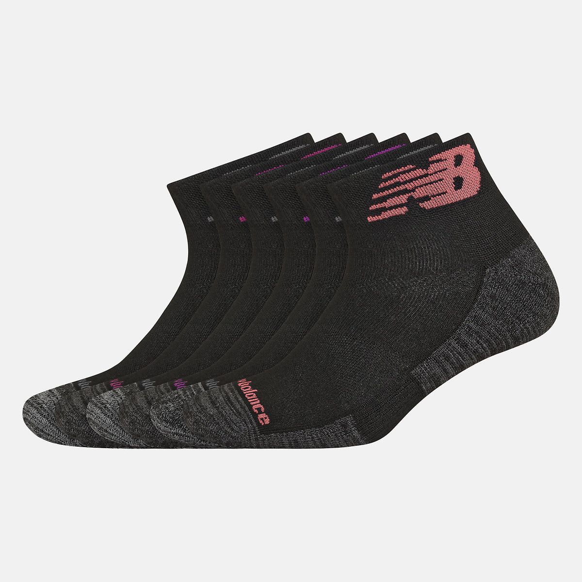 Performance Cushion Quarter Socks 6 Pack - New Balance Best Price