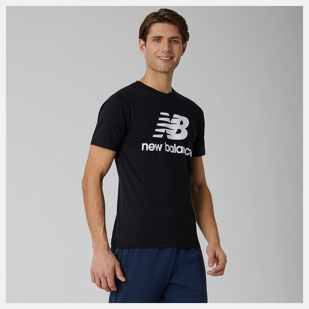 Essentials Stacked Logo Tee - New Balance Best Price