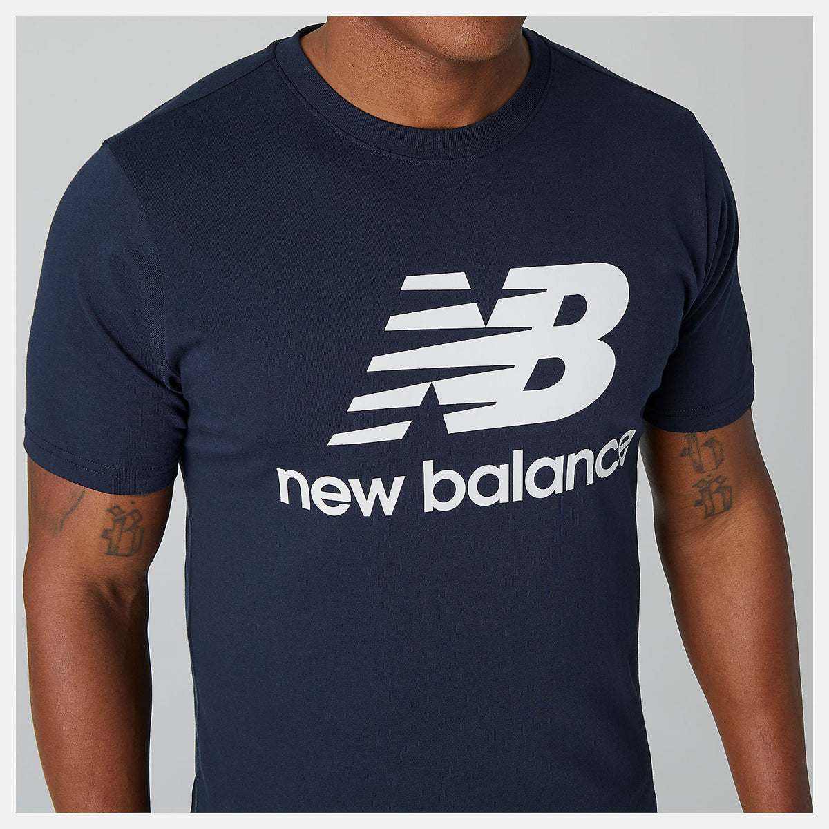 Essentials Stacked Logo Tee - New Balance Discount