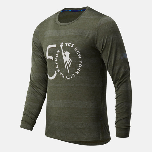 NYC Marathon Q Speed Fuel Jacquard Long Sleeve - New Balance Best Seller