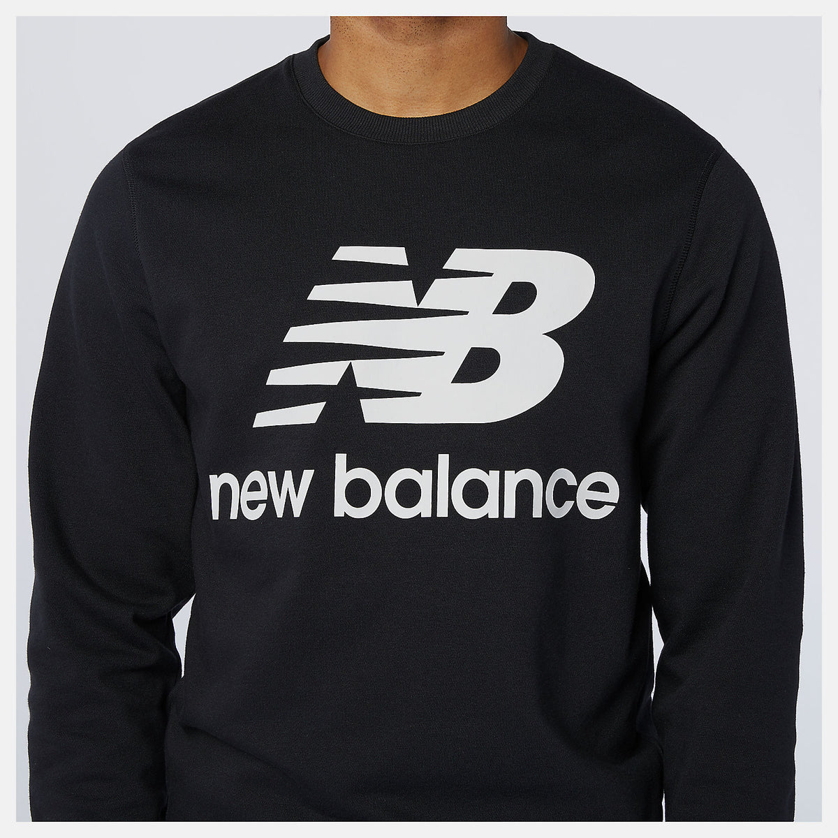 NB Essentials Stacked Logo Crew - New Balance Trusted