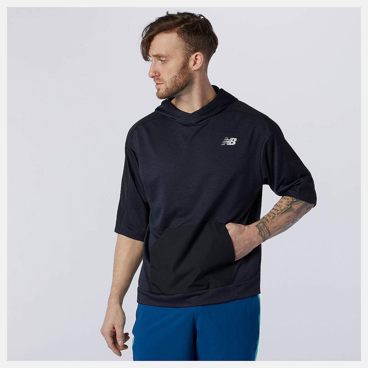 Tenacity Lightweight Knit Short Sleeve Hoodie - New Balance Classic