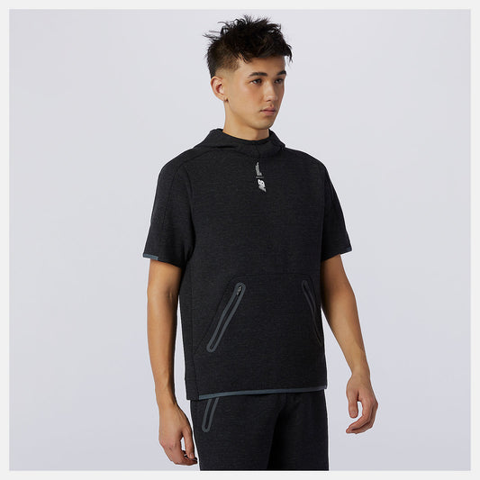 Fortitech Fleece Short Sleeve Hoodie - New Balance Essential
