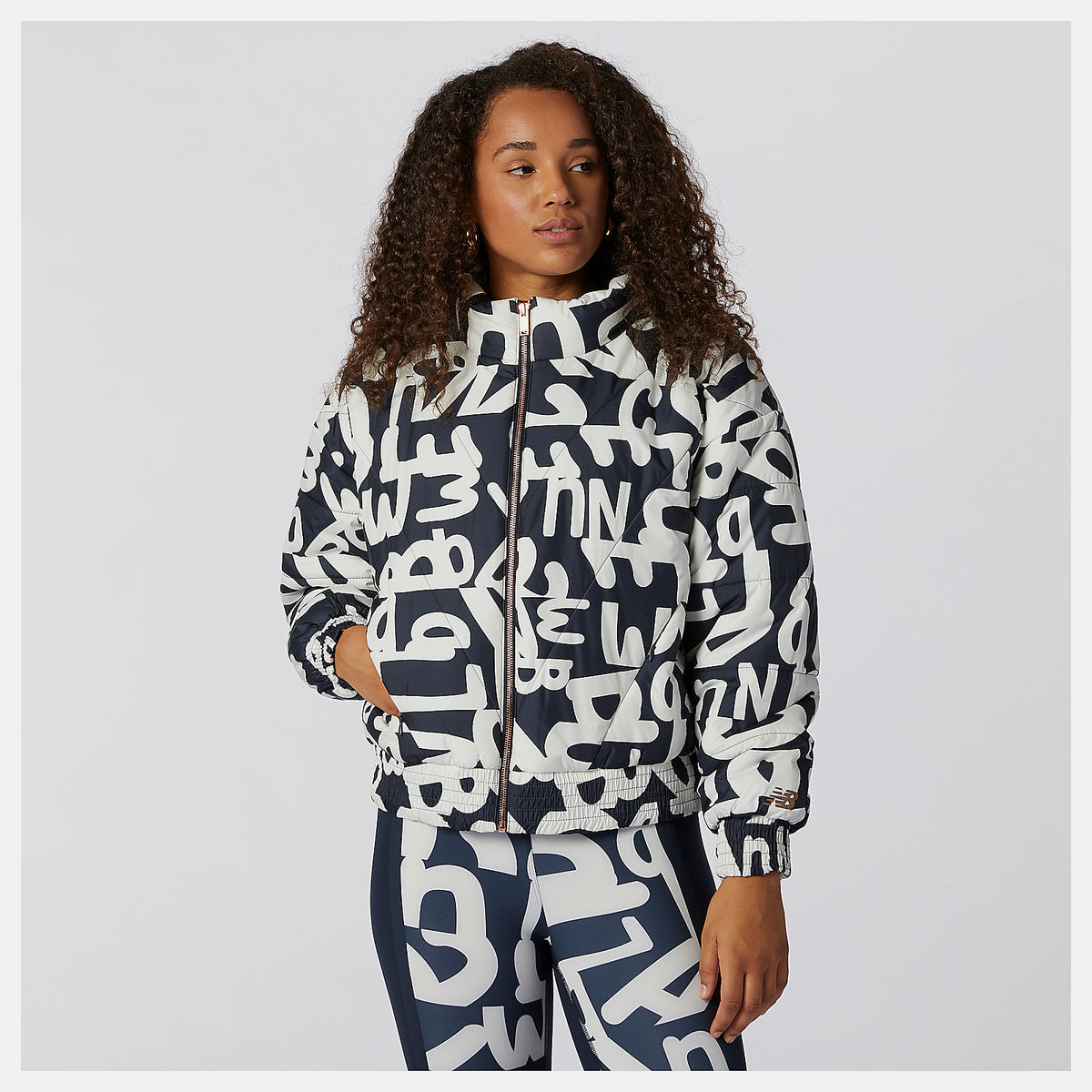 Determination Packable Printed Quilted Jacket - New Balance Discount