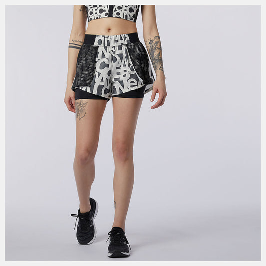 Relentless 2 In 1 Short Printed - New Balance Value