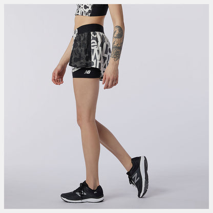 Relentless 2 In 1 Short Printed - New Balance Value