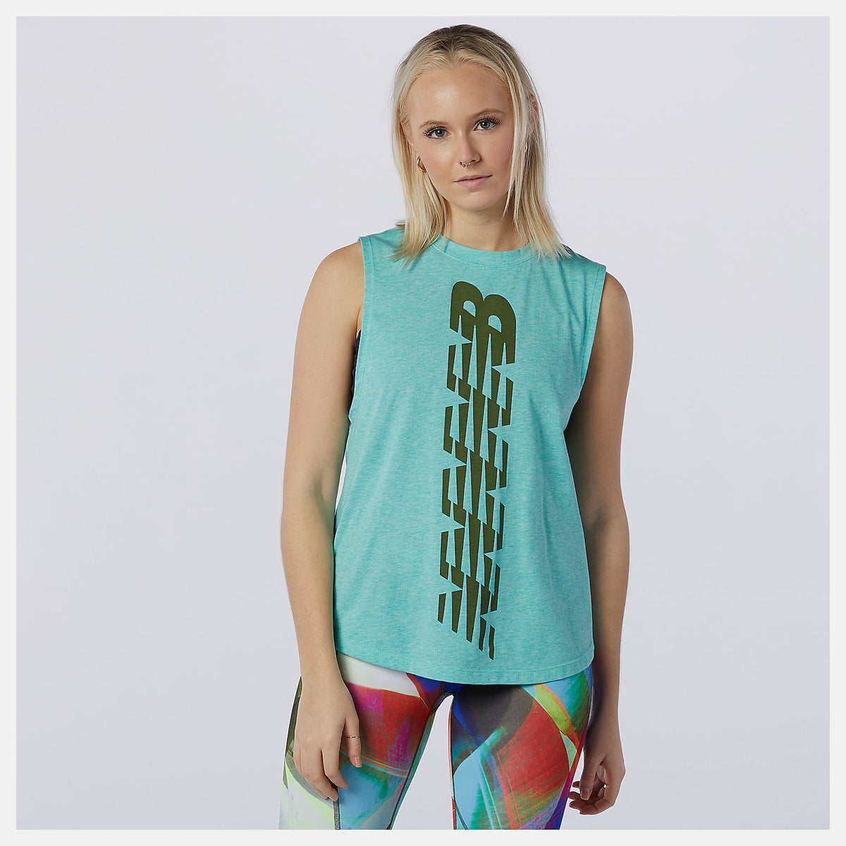 Relentless Cinched Back Graphic Tank - New Balance Quality