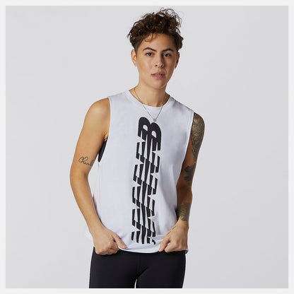 Relentless Cinched Back Graphic Tank - New Balance Quality