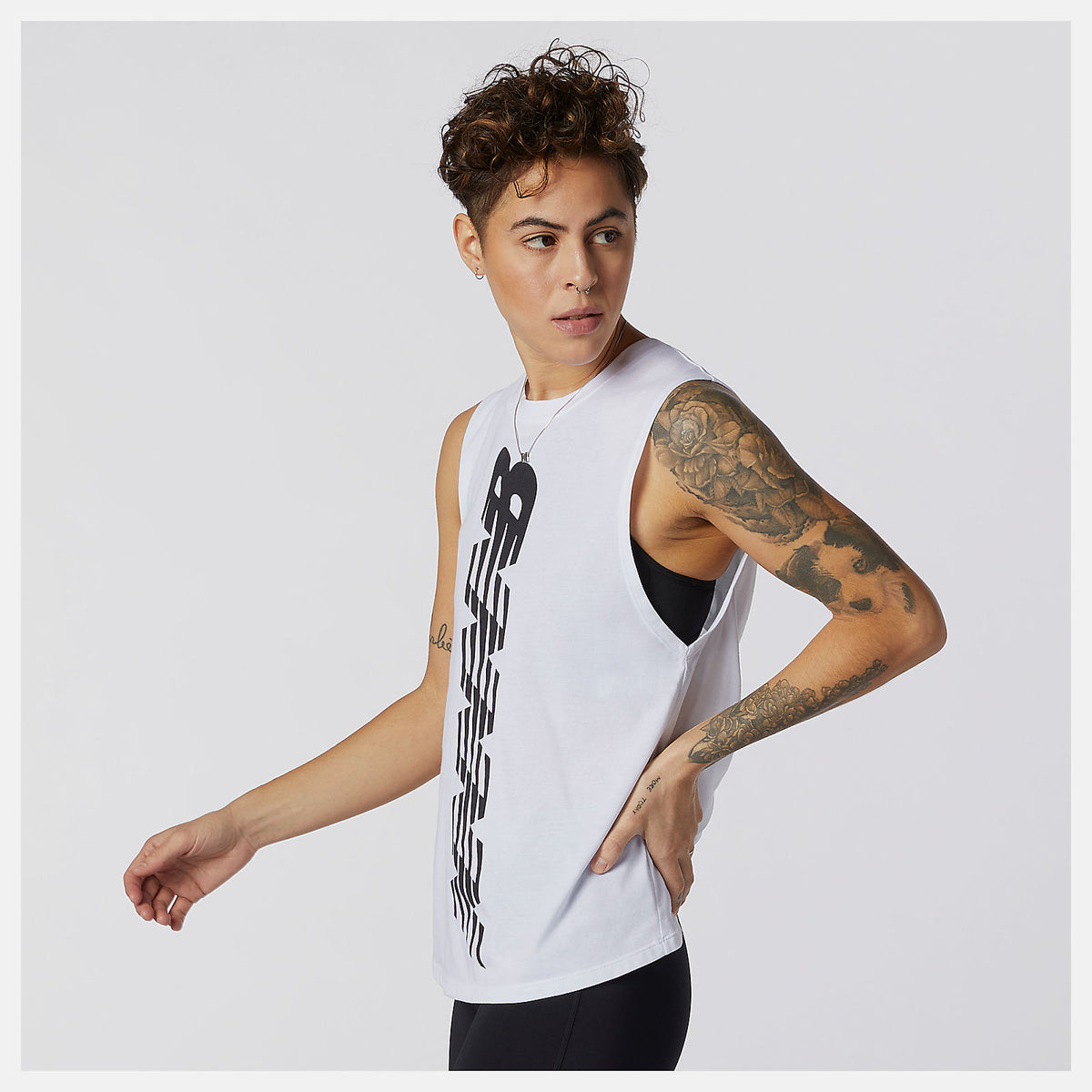 Relentless Cinched Back Graphic Tank - New Balance Quality