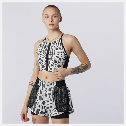 Relentless Printed Crop Top - New Balance Exclusive