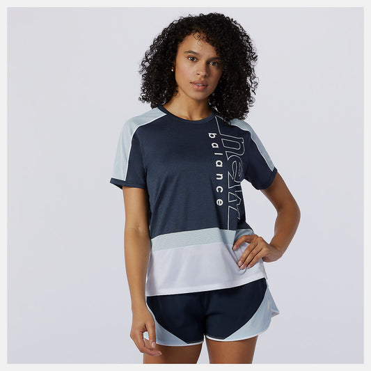 Printed Fast Flight Short Sleeve Top - New Balance Signature
