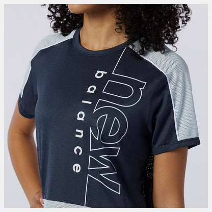 Printed Fast Flight Short Sleeve Top - New Balance Signature
