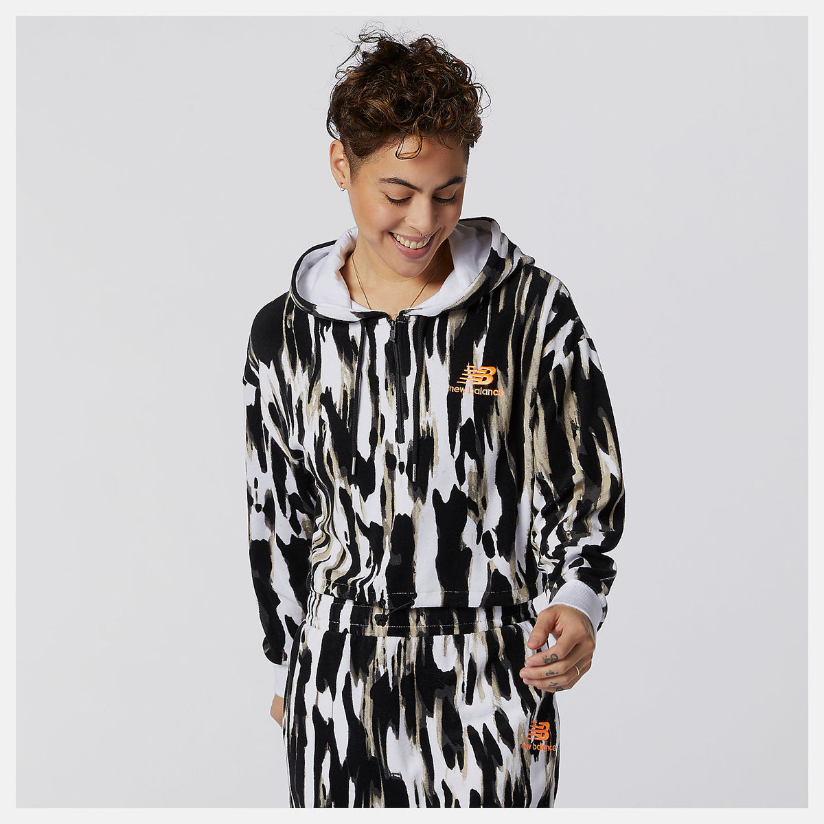NB Athletics Collide Printed Terry Hoodie - New Balance Everyday