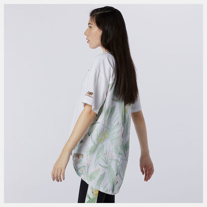 NB Essentials Botanical Knit Woven Mix Tee - New Balance Everyday