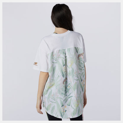 NB Essentials Botanical Knit Woven Mix Tee - New Balance Everyday