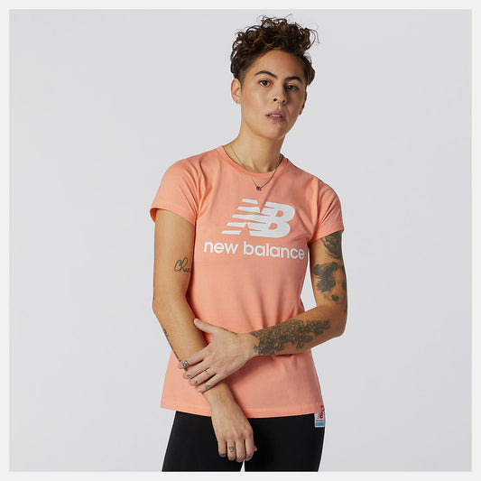 Essentials Stacked Logo Tee - New Balance Featured